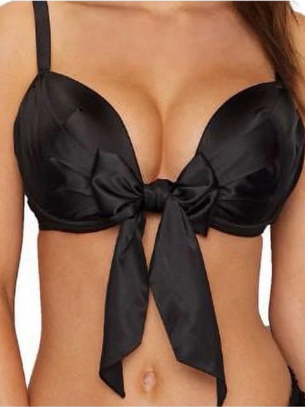 Pour Moi Contradiction “All Wrapped Up” Front-Close Black Bra 34FF